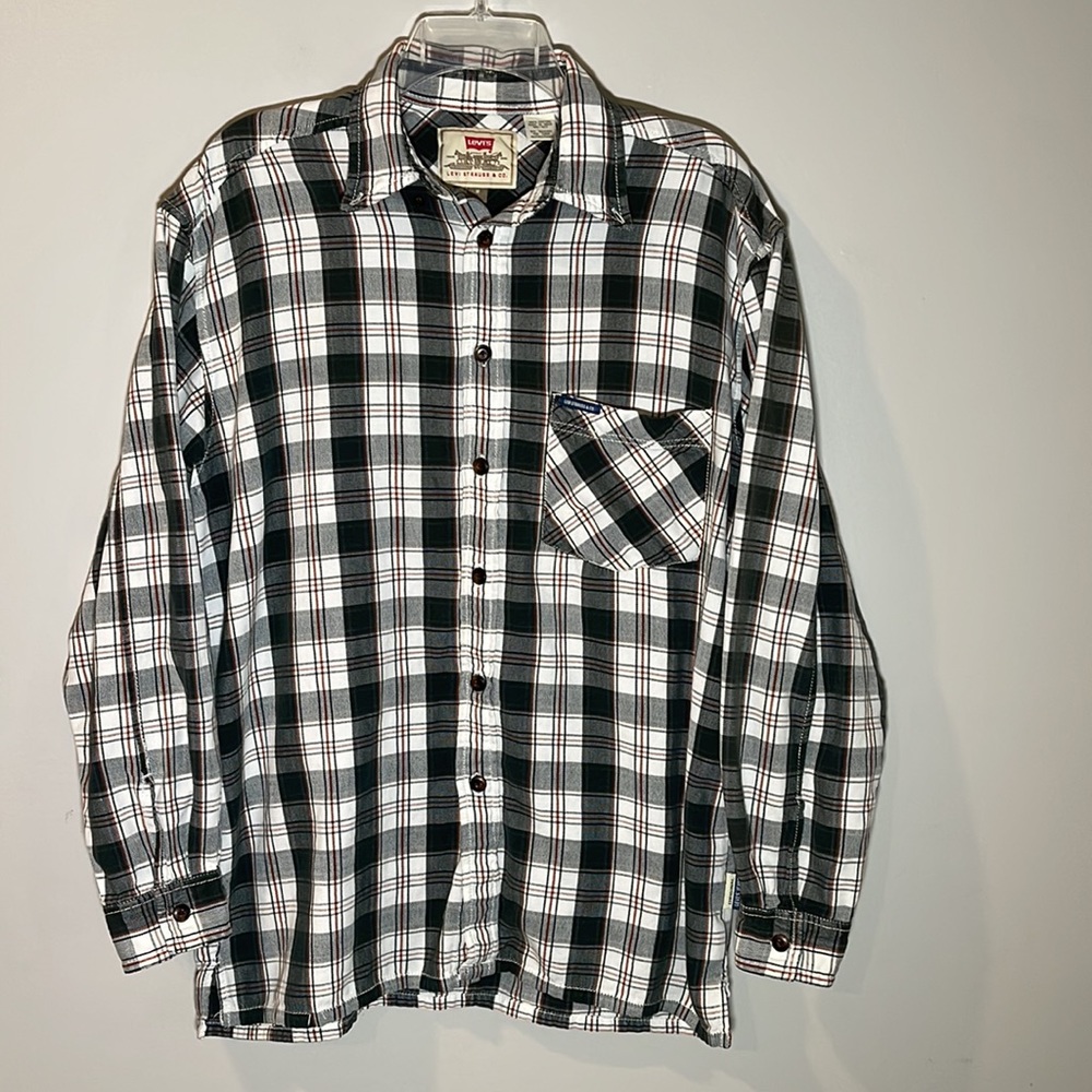 Vintage‎ Levi’s Plaid Button Front Shirt Mens Medium